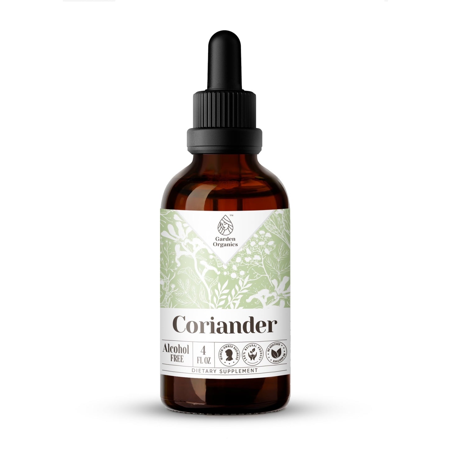 Coriander Seed Extract, Natural Herbal Supplement for Digestive Support, Coriander (Coriandrum Sativum) Dried Seed Tincture, Alcohol-Free, Drops 2 Oz