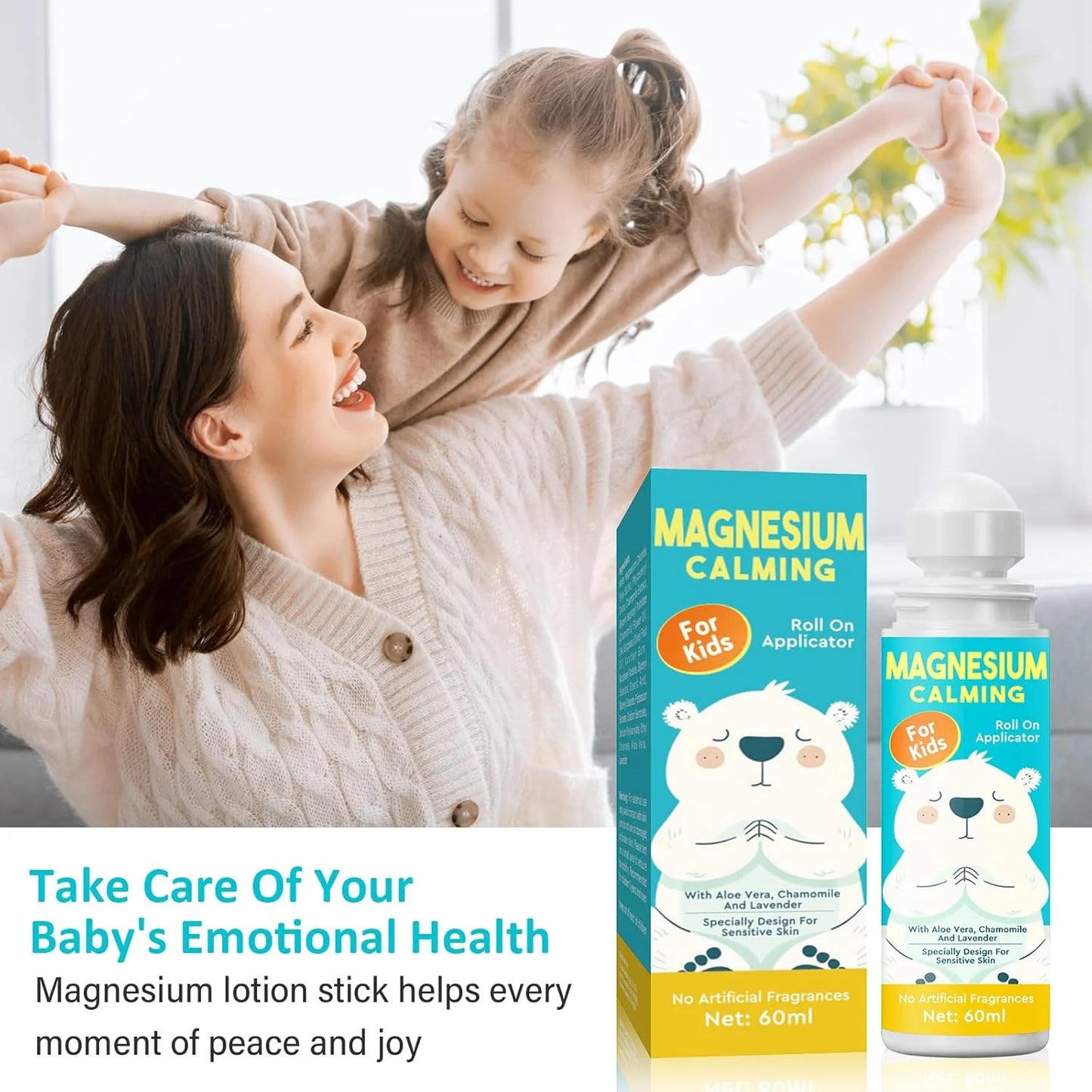 Magnesium Lotion for Kids Sleep & Calm - Help Children Calm and Sleep, Support a Balanced Mood, Bedtime & Night, New