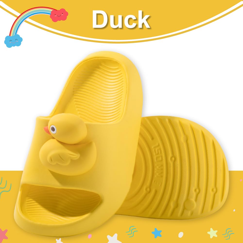 Fiedaz Kids Slides for Girls Boys Toddler Cloud Slides Animal Quick Drying Beach Slides Toddler Pool Shower Flip Flops Slippers