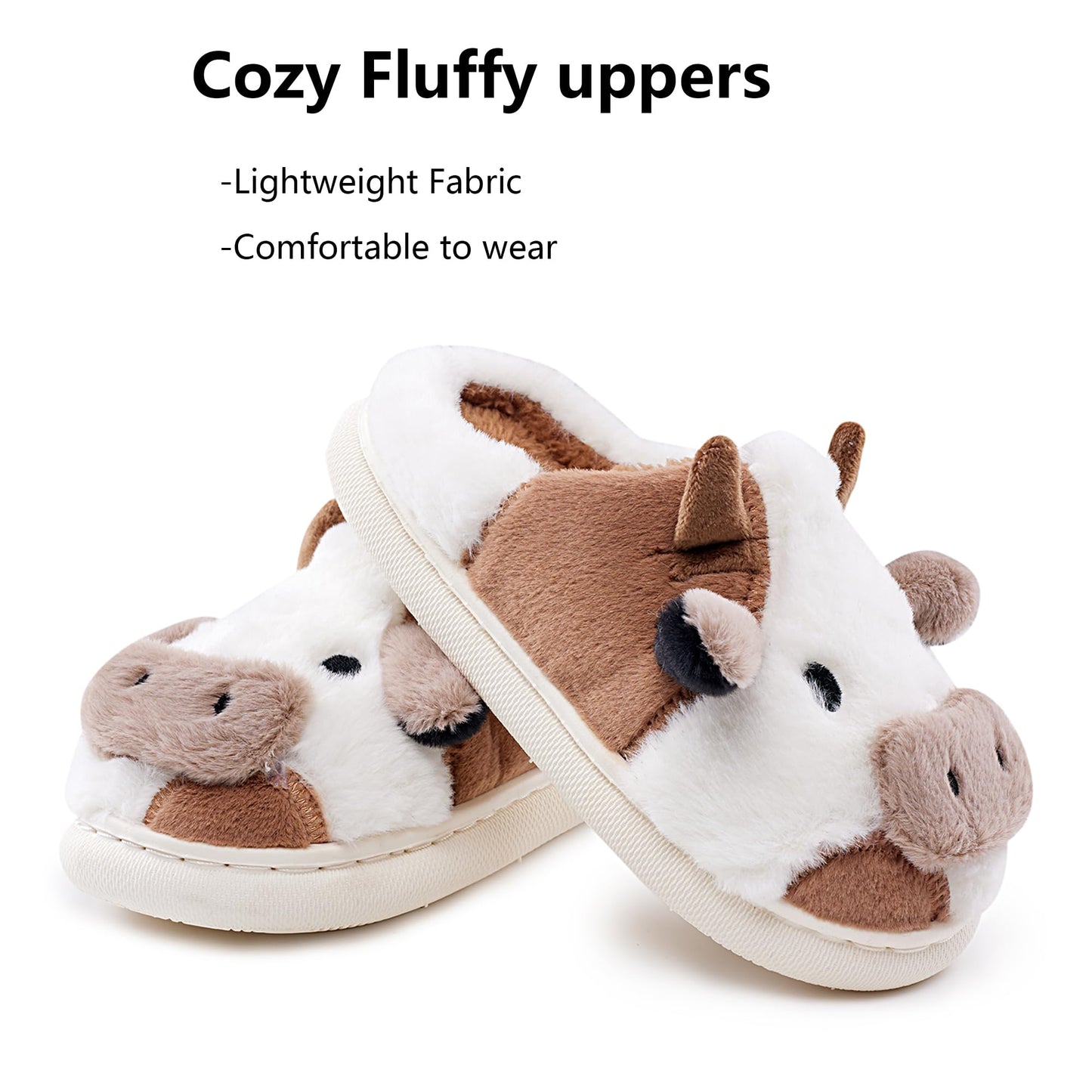Cow Slippers Toddler Slippers Kids Slippers Boys Girls Soft Non-Slip slippers Memory Foam Toddler House Shoes Kawaii Bedroom Pillow Cloud Slippers for kids