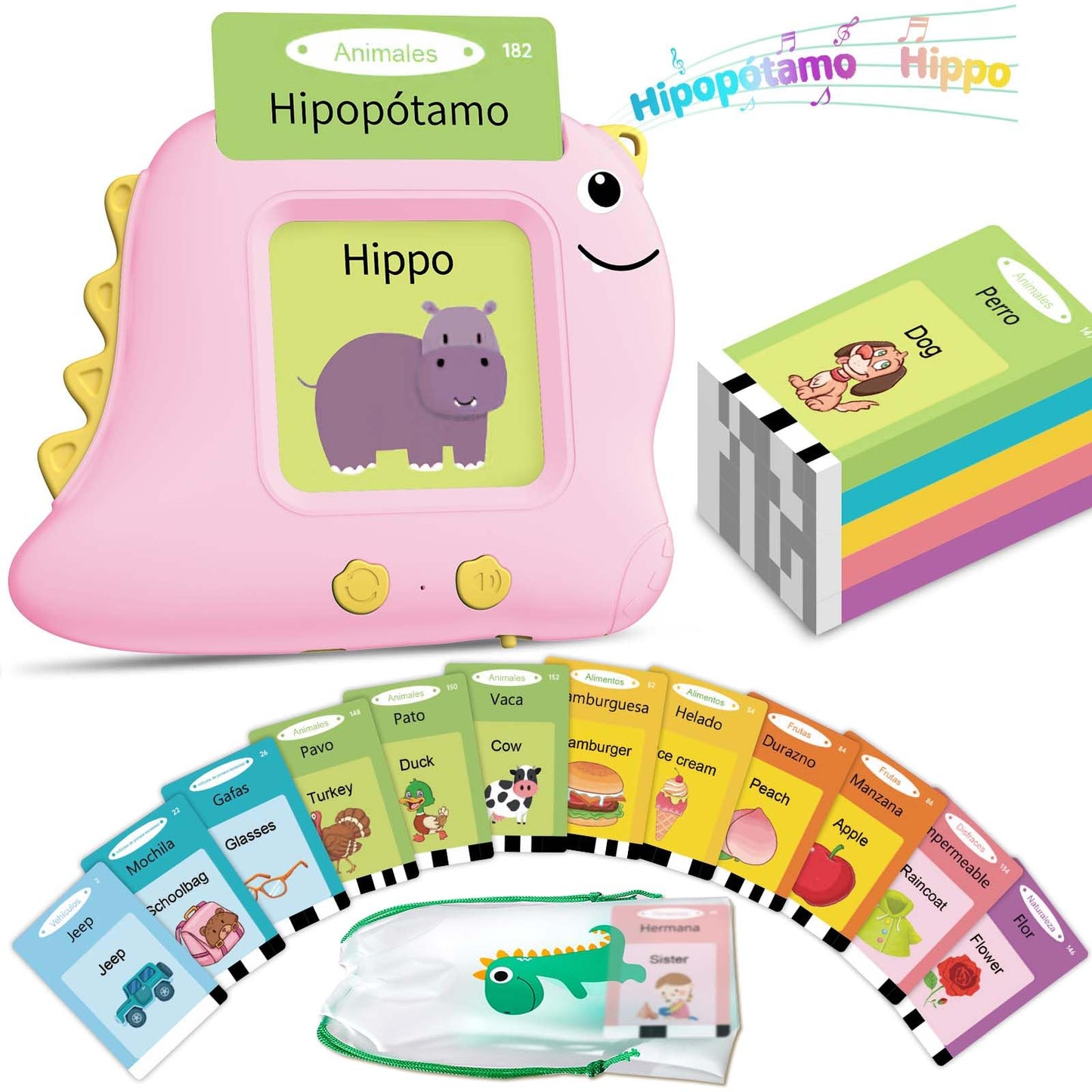 Toddler Toys Talking Flash Cards with 510 Sight Words, Montessori Learning Toys for Toddler 1-3 2-4, Autism Sensory Speech Therapy Toys for Boys Girls 2 3 4 5 6 Year Old Kids Gifts