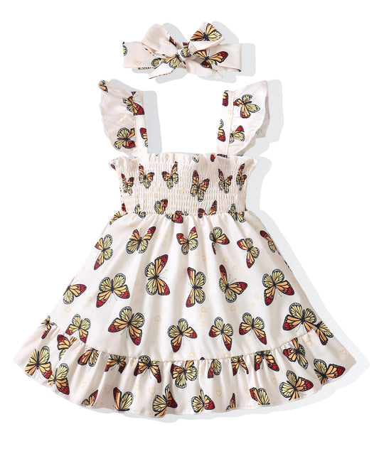 Toddler Baby Girl Dress Clothes Summer Dresses Outfits Little Girls Sleeveless Beach Sundress for Kids 12M-6T