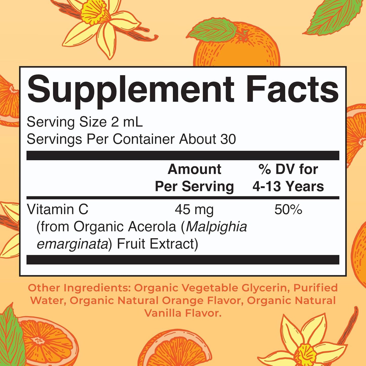 MaryRuth Organics USDA Kids Vitamin C Drops | Vegan Immune Support Supplement for Ages 4-13 | Immune Support & Overall Health | Vitamin C from Organic Acerola Fruit Extract | 2oz