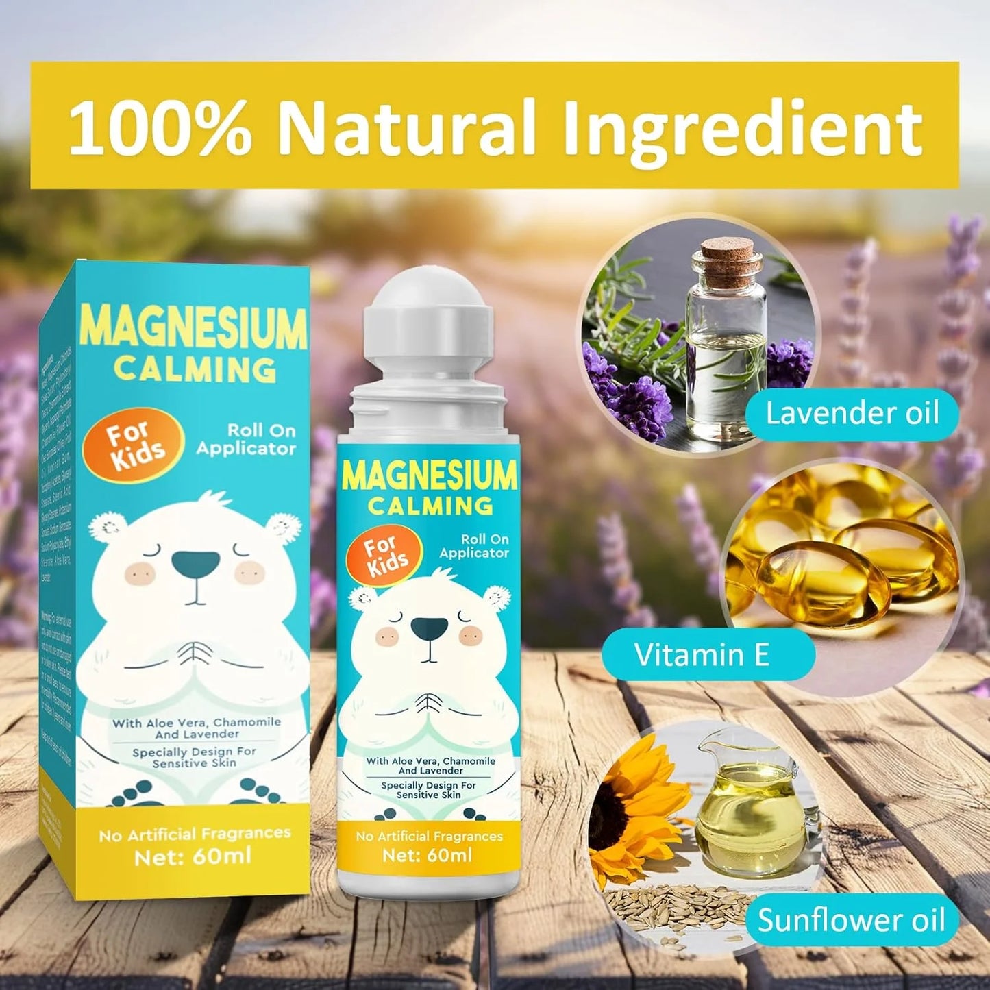 Magnesium Lotion for Kids Sleep & Calm - Help Children Calm and Sleep, Support a Balanced Mood, Bedtime & Night, New